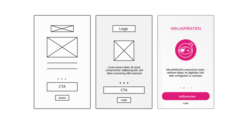 low fidelity wireframes vs high fidelity wireframes